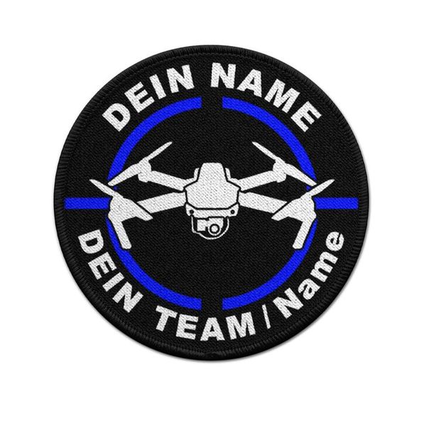 Copytec Patch 7.5 cm Personalised Drone Team Your Name Pilot #42950