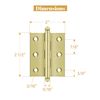 Deltana Ch2520u3 Cabinet Hinge With Ball Tips, Bright Brass