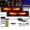 2X Devil Eyes Light, 23''x5'' for Car Truck Windshield,Programmable LED Display