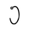 PiercedOff Black PVD over Titanium Nose Ring - Thickness 20GA (0.8mm) / Diameter 10mm