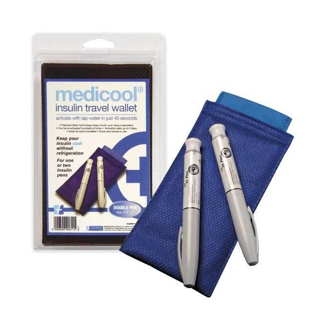 Poucho Insulin Travel Wallet Double pen Size Large  5.5" x 7 1/2" By Medicool