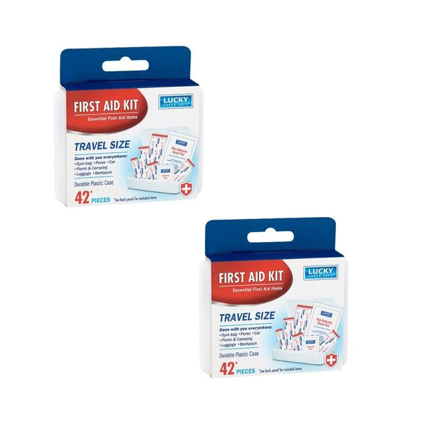 2 PK First Aid Kit Travel Camping Hiking Home Office Car Bandage Supplies