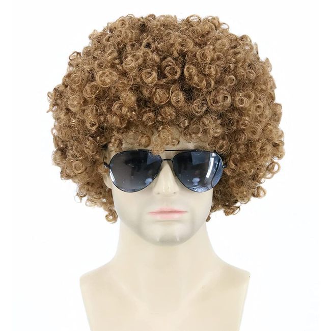 Topcosplay Afro Wig Disco Cosplay Outstanding Costume Party Halloween Event (Brown)