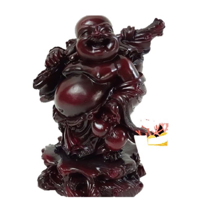 Laughing Monk Hotei Statue (Red) <Buddha Statue, Lucky Lucky Lucky Figurine, Hotei-like Figurine, Seven Lucky Gods Figurine