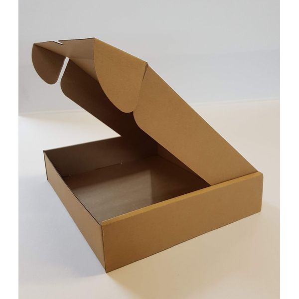 100 x Cardboard Small Parcel Postage Boxes 236 x 196 x 47mm Die Cut Box - Postal Packaging