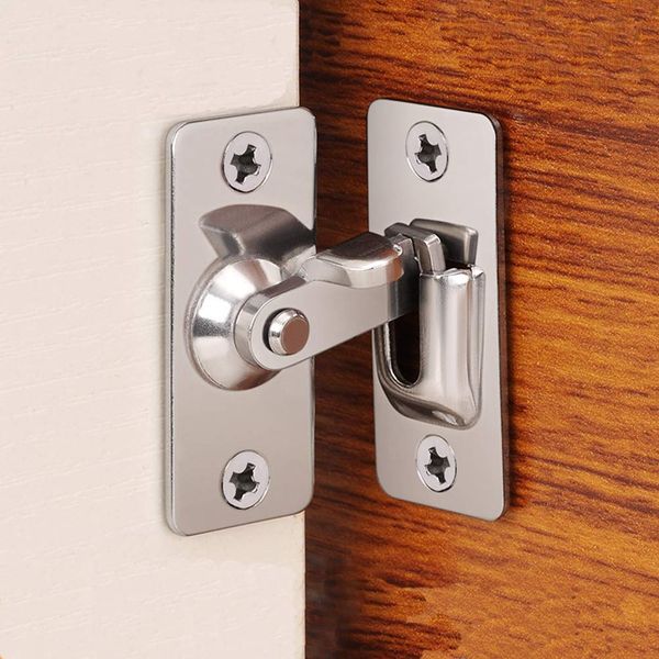 WANLIAN 90 Degree Door Clasp Lock Shift Door Lock Button Push Pull Button Latch Special Door Lock Button