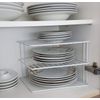 Edco Kitchen Dish Metal Plate Rack, White, One Size