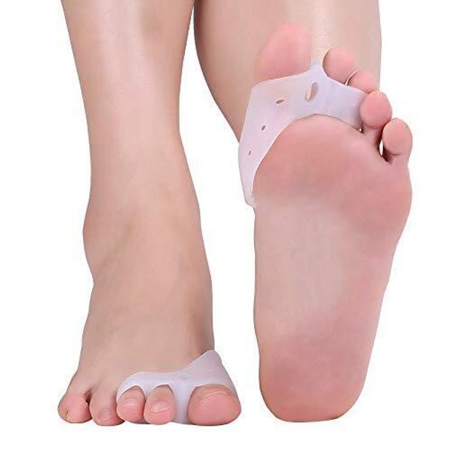 2 Pcs Silicone Gel Toe Separators Bunion Corrector Toe Spacers Bunion Brace