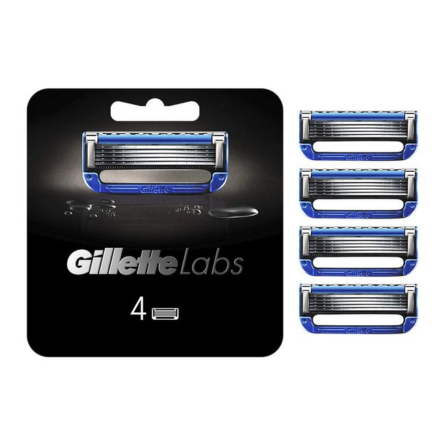 Gillette Labs Heated Laser Replacement Blades (4 Pieces) Shaving Razor for Men