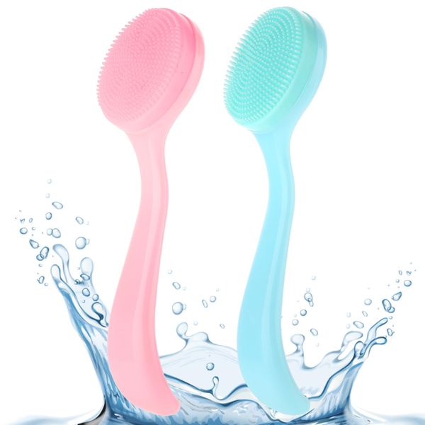 2 Pcs Face Scrubber Silicone Skincare Face Brush Cleanser Facial Cleansing Brushes for Cleaning and Exfoliating, Makeup Residues Removal