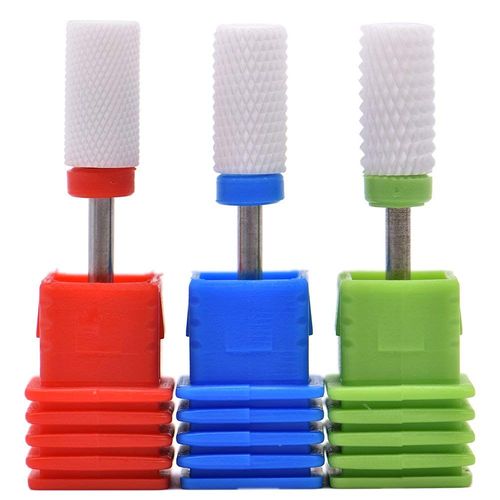 Ceramic Nail Drill Bit Set Manicure Machine Accessories Professional Electric Nail Drill Bit Nail Art Tool Size 2.35mm (Coarse+Medium+Fine)