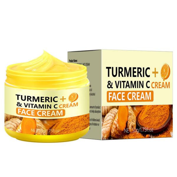 Turmeric Face Cream - Anti Aging Face Cream - Moisturiser Face Women - Dark Spot Remover for Face - Mild Turmeric Ingredients - Deeply Nourishes Skin - Skin Lightening Cream - Leaves Skin Glowing