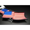 (1) AMERICAN FLAG ABS CHROME 3D CAR EMBLEM DECAL STICKER LOGO