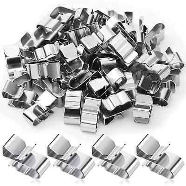 Trailer Frame Wire Clips Stainless Steel Metal Cable Clip 22.5 ,50 Pcs