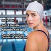 Water Gear Natural Rubber Swim Bubble Cap (White, Small)