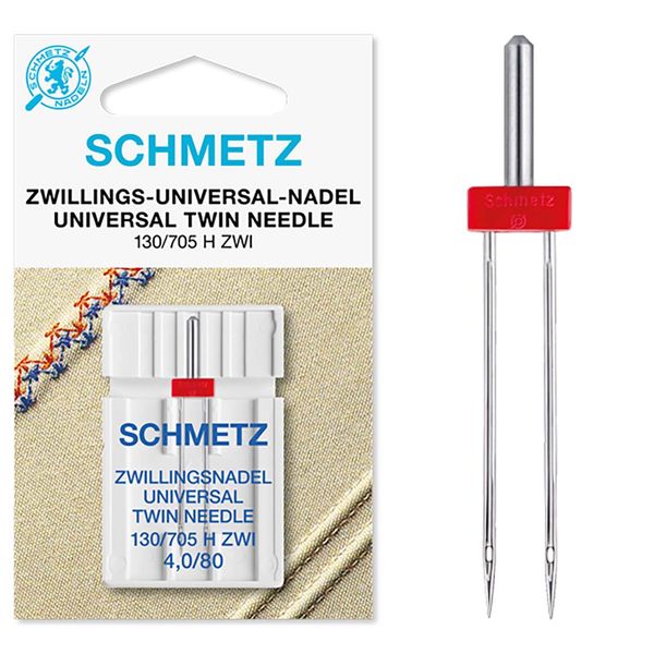 Schmetz Sewing Machine Needles, Metal, Silver, 4x80