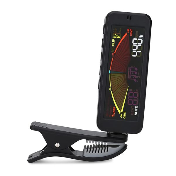 Gitarren-Tuner FMT-209 Clip-On Gitarre Stimmgerät Digitale Stimmgeräte mit Großem LCD-Display für Chromatische Gitarre Bass Violine