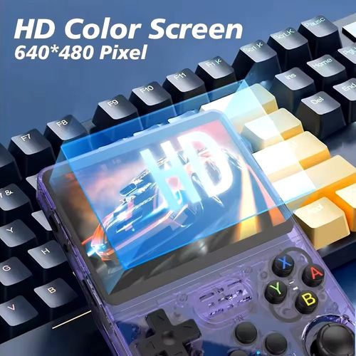 Handheld Game Console,3.5-Inch IPS Screen Retro Gaming Console,15000 Classic Games, 3500mAh,20＋Mainstream Emulator,Built-in 64GB TF Card, Support HDMI and TV Output, Classic Game Play (White)