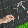 IME 20Pcs Garden Pegs U Shaped Ground Staples Pins Stakes Spikes for Securing Lawn Farm Sod Weed Barrier Landscape Grass Fabric Netting, More Applications 15CM