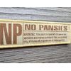 NP NO PANSIES WARNING FUNNY TAB TACTICAL HOOK DESERT MORALE PATCH