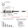 Heschen Inductive Proximity Sensor Switch PR12-2DP Cylindrical Type DC 12-24V 3 Wire PNP NO(Normally Open) CE