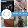 sourcing map Split Rings, 0.06" Thick 0.79" OD Stainless Steel Flat Jump Ring Keychain 40pcs