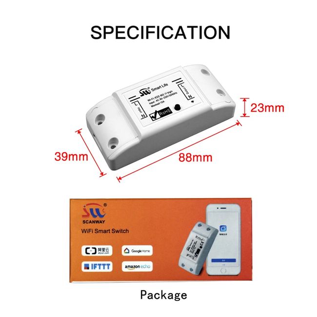 DIY WiFi Universal Breaker Timer Smart Life APP Remote Control Smart LED  Dimmer Light Switch Works With Alexa Smart Speaker - Buy DIY WiFi Universal  Breaker Timer Smart Life APP Remote Control