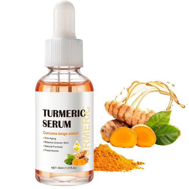 Turmeric Dark Spot Corrector Serum, Turmeric Serum Remove Dark Spot Age Spot Correct Skin Tone, Anti Age Face Serum Turmeric Serum Curcuma Longa Added for Women Daily Skin Care