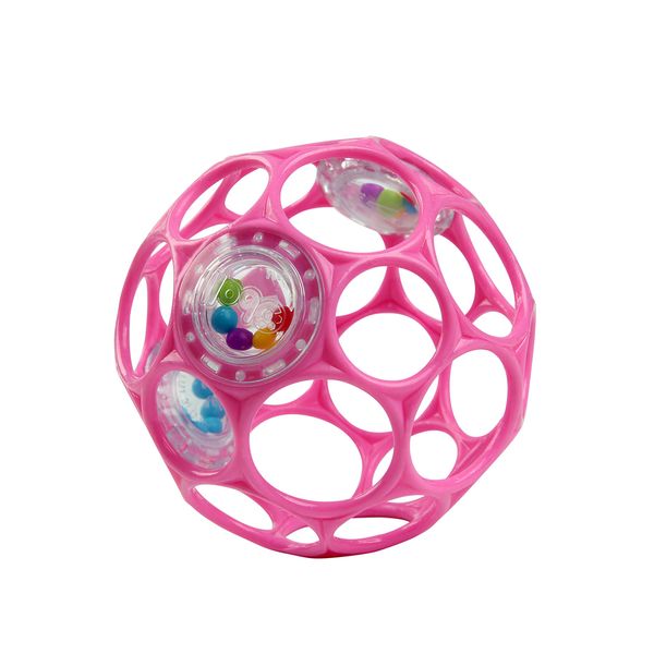 Bright Starts 12030 Oball Rattle, Baby Stroller Toy, Teeth, Rattle, Softball, Baby Shower, Baby Pink