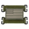 4 Pack 3.1x2 Inches American Flag Patch Tactical US PVC Patch with Molle Patch Panel (4 Green with Patch Panel)