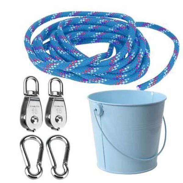 FUQUN Treehouse Accessories for Kids,Pulley with Bucket Cable, Kids Playhouse...