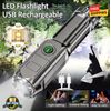 LED Flashlight USB Rechargeable Waterproof Zoom Light for Outdoor & Emergency