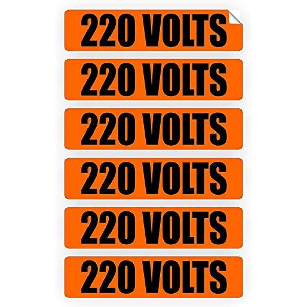 220 Volts Voltage & Conduit Markers | Stickers | Decals | Labels Electrical 6x