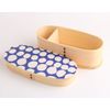 Japanese Magewappa Lunch Box, Polka Dot Blue (Slim)