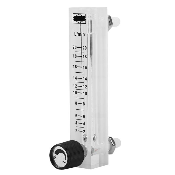 Oxygen Air Flow Meter | 2-20LPM Flow Meter with Control Valve LZQ-7 Air Flowmeter for Oxygen/Air/Gas Professional Gas Flow Meter Tester Flowmeter for Measuring Controlling Gas Flow