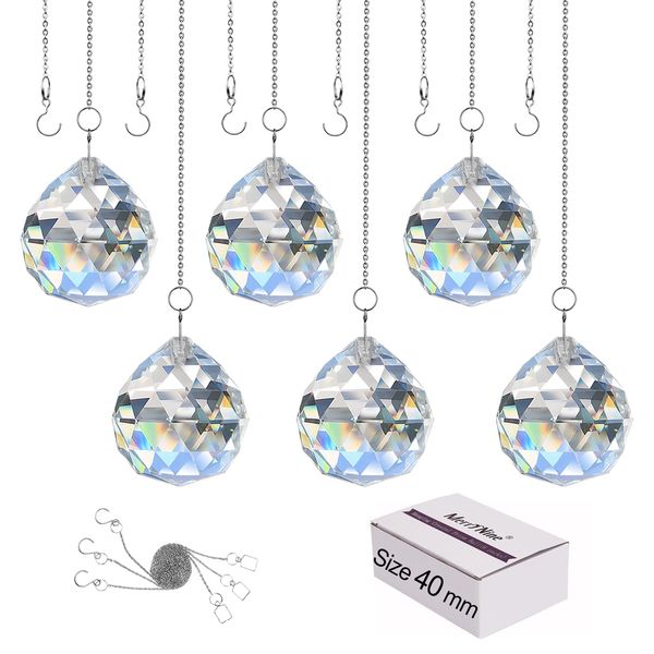 MerryNine Prism Balls Suncatcher for Ceiling Lighting Chandelier Hanging Decorating (PrismBall-40)