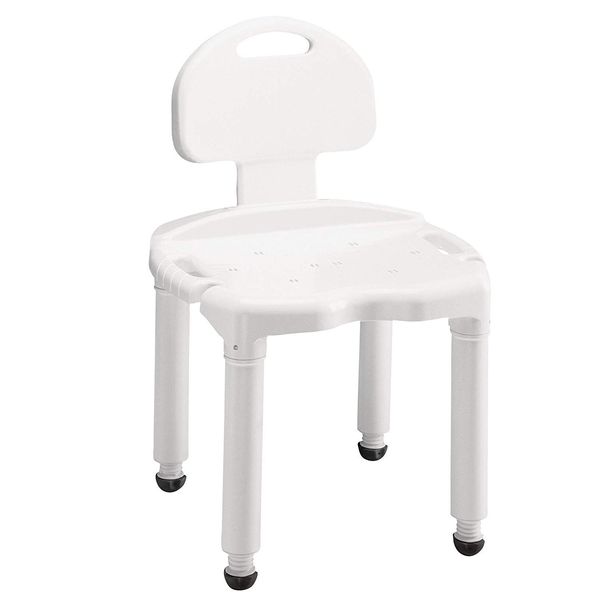 Carex Bath Seat And Shower Chair With Back For Seniors, Elderly, Disabled, Handicap, and Injured Persons, Supports Up To 400lbs