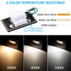 LEONLITE Premium Series 3CCT 120V LED Step Lights, Dimmable 3.5W Indoor Outdoor Stair Light, 3000K/4000K/5000K Selectable, CRI90, 150LM, ETL, Horizontal, IP65, Aluminum, Oil Rubbed Bronze, Pack of 3