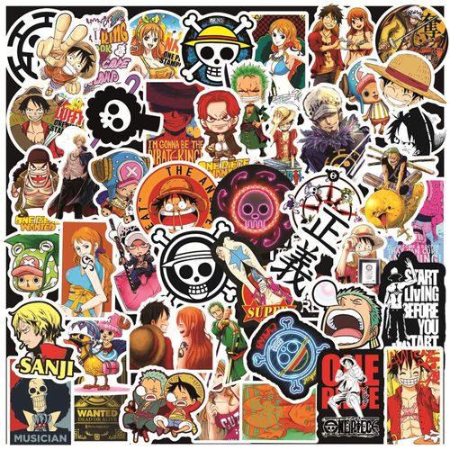100 Pieces PIECE Stickers for Laptop, Bumper, Skateboard, Water Bottles, Computer, Phone, Guitar, Cartoon Stickers for Kids, Teens and Adults