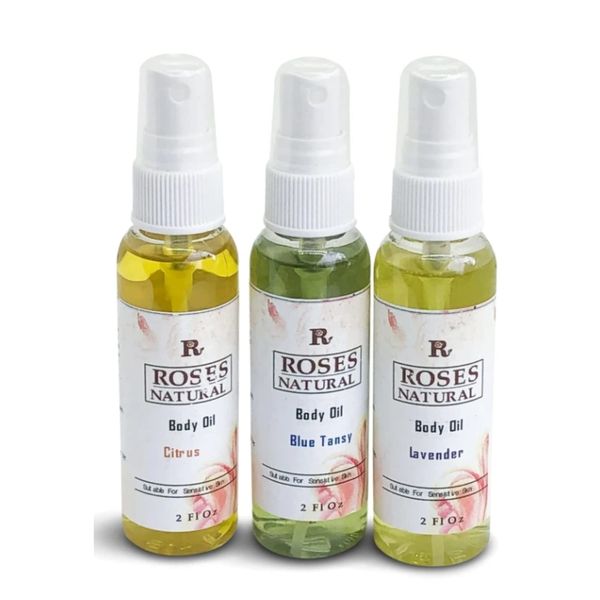 Roses Natural Body Oil - Lavender 4oz