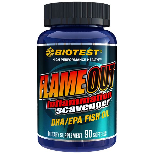 Biotest Flameout Inflammation Scavenger - 5500 mg Omega-3 - High-Potency Omega-3 Fish Oil Supplement - Pharmaceutical Grade DHA & EPA - Promotes Brain & Heart Health - 90 Softgels (Pack of 1)