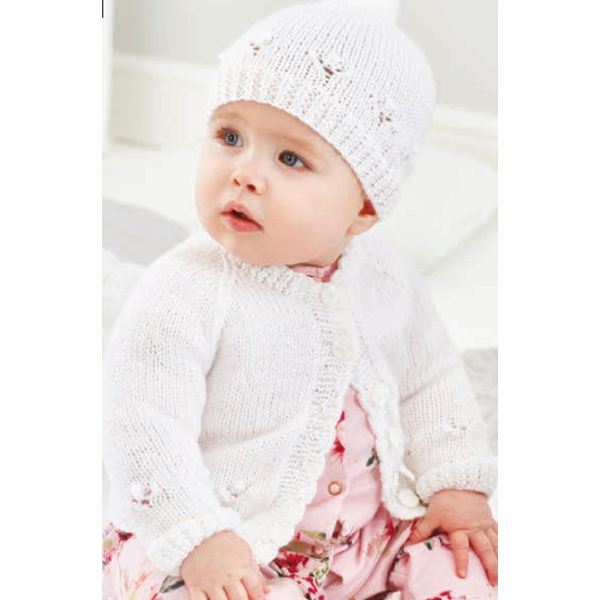 King Cole 5718 Babies Blanket Cardigan DK Knitting Pattern