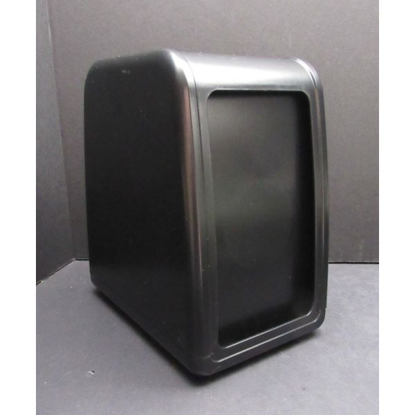 Tall Fold Napkin Dispenser Spring Loaded Black ABS Plastic Monogram 828836
