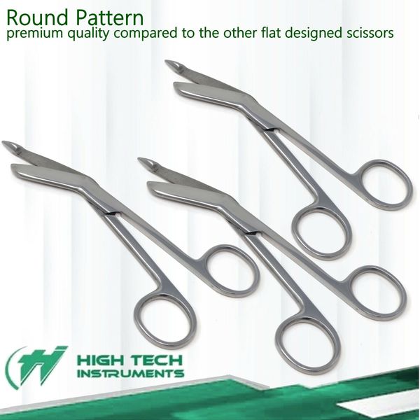 3 Lister Bandage Scissors 5.5" Surgical Medical Instruments Stainless Steel