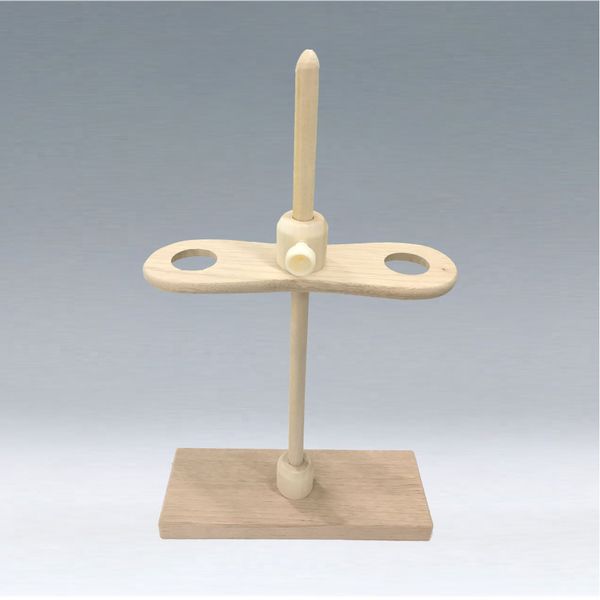 Funnel stand (wooden) 2 holes 260X95X500MM 1 piece Matsuyoshi Medical Instruments 08-2765-10