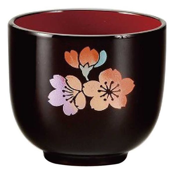 Aizu Lacquerware Sumuuchi Red City Gui Cup (March/Cherry Blossom)