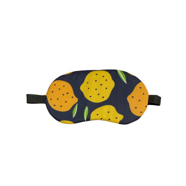 Black Summer Fruit Theme Sleeping Mask w/ Elastic Back for Sleep or Travel