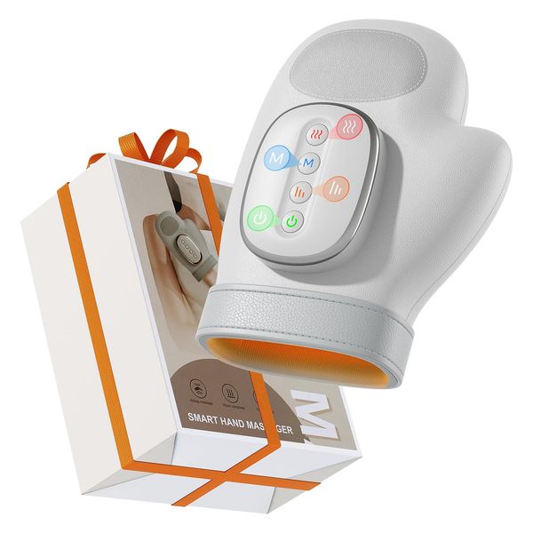 Estefanlo Handmassagegerät, Comfier Wireless Handmassagegerät mit Heizung, Handmassagegerät für Arthritis und Karpaltunnel, Elektrische Handmassagegeräte Großes Geschenk für Männer und Frauen