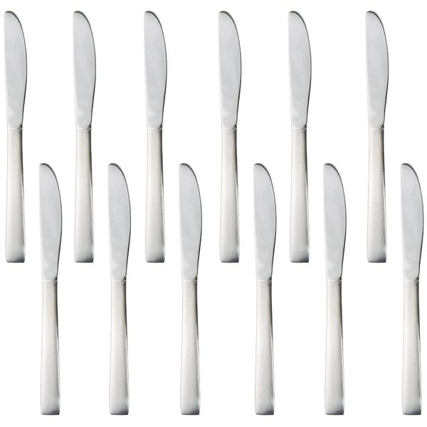 Nagao Lilac Dessert Knife, Set of 12, 7.7 inches (19.5 cm), Commercial Use, Made in Japan