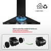 30" Range Hood Wall Mount Kitchen Exhaust Vent 450 CFM LED Light Button control